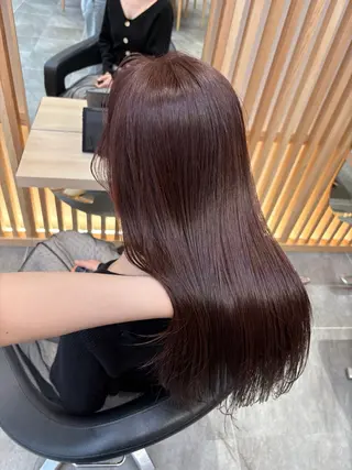 セミロング カラー Ella所属・nana【艶髪】/ レイヤー/縮毛矯正のヘアスタイル