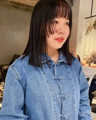 セミロング カラー パーマ ヘアアレンジ メンズ キッズ ネイル マツエク・マツパ アイブロウ パーマスタイル🔅 sayacaのヘアスタイル