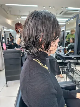 ショート カラー パーマ vain所属・パーマウルフショート 濱田匠のヘアスタイル