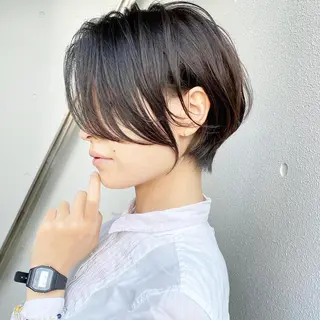 ショート カラー lab.by ioe中崎店所属・中北篤志 ショートボブのヘアスタイル