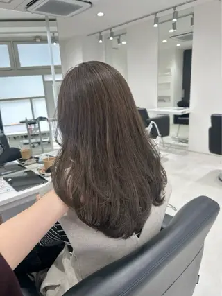 セミロング カラー グレージュ/ベージュ /経堂/sana🌱のヘアスタイル