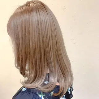 セミロング カラー ブリーチなしカラー 🌿脇黒丸 彩のヘアスタイル