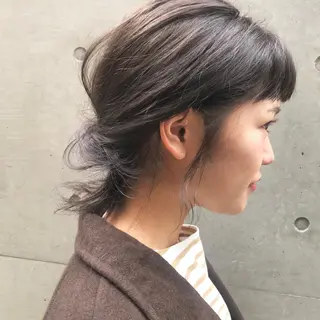 ショート カラー ヘアアレンジ ブリーチなしで透明感 艶カラー【Ryo】のヘアスタイル