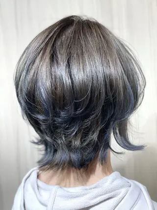 ミディアム カラー ヘアアレンジ メンズ ⭐️柏木皇気ブリーチ ムラ修正/他店直しのヘアスタイル