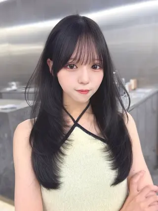 ロング カラー MAEUL luna所属・前髪顔周り/レイヤー 韓国/桔川恒のヘアスタイル