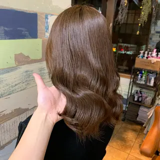 ミディアム カラー ブリーチなし Wカラー🩷星野翔太のヘアスタイル