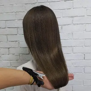 カラー セミロング nameless髪質 改善ブリーチ心斎橋のヘアスタイル