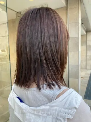 ミディアム カラー 田中 あかねのヘアスタイル