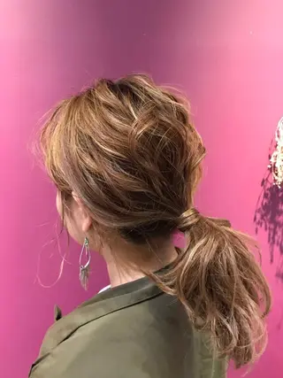 セミロング カラー 髪質改善☀️ miho☀️のヘアスタイル