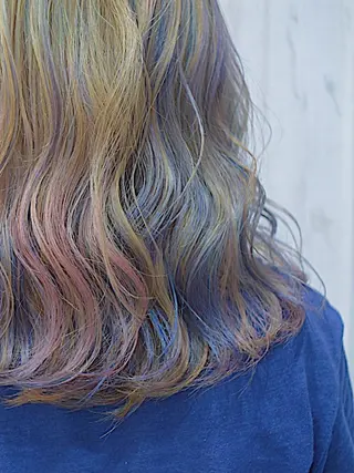 ミディアム カラー ハイトーンカラー RYUのヘアスタイル