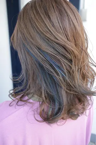 セミロング カラー ヘアアレンジ Croix   Hair所属・吉本 知弘のヘアスタイル