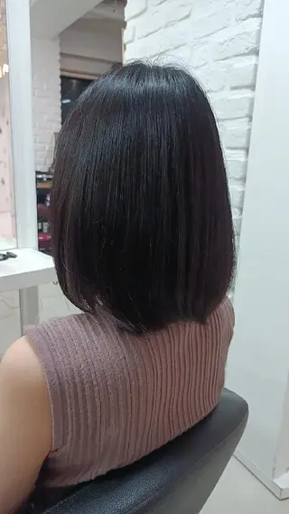 ミディアム パーマ 【縮毛矯正/レディー スカット】美涼🎀のヘアスタイル