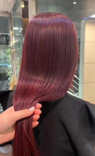 ロング カラー ボブ/暖色カラー コウボヒカルのヘアスタイル