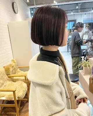 ショート カラー レイヤー/ボブ/ 顔周り/yukinaのヘアスタイル