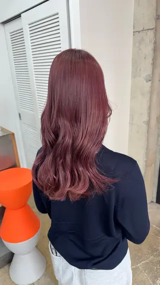 セミロング カラー MAUVE MIYUのヘアスタイル