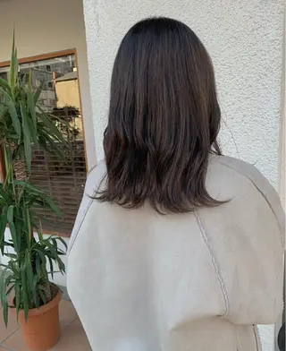 セミロング カラー ヘアアレンジ 中津/柔らかカラー/ ナガオ イズミのヘアスタイル