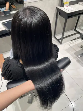 ロング ブラウン/盛れる 顔周り/髪質改善のヘアスタイル