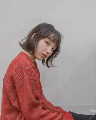 ミディアム カラー パーマ gite カワムラナオキのヘアスタイル