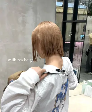 ミディアム カラー ナツミ/透明感カラー /酸性ストレートのヘアスタイル