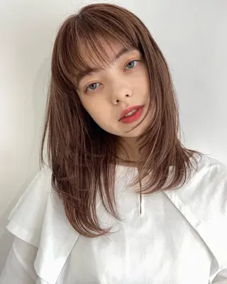 セミロング silo所属・silo MOKA 顔周りカット🦦のヘアスタイル