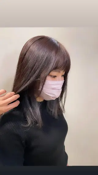 セミロング カラー 中村 碧のヘアスタイル