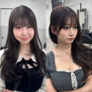 ロング カラー 🎀盛れる顔周り×レ イヤー×透明感/米田のヘアスタイル