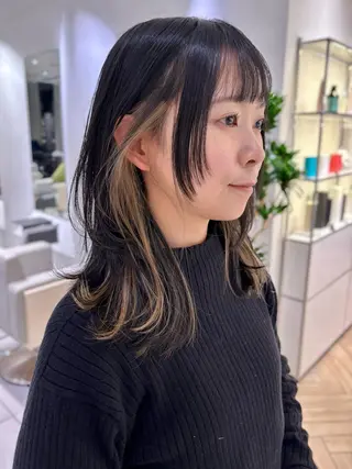 ミディアム カラー 銀座/髪質改善/韓国 カラー🍓原田侑依のヘアスタイル
