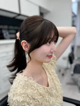 セミロング 映える顔まわり/前髪 特化 💗 ユキマのヘアスタイル