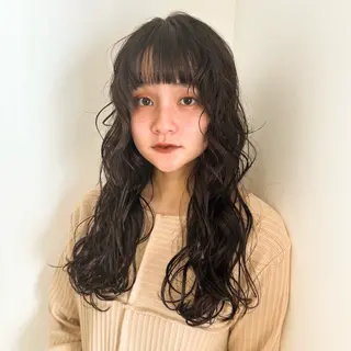 ロング パーマ 新宿パーマ美容師 〰️rika〰️のヘアスタイル