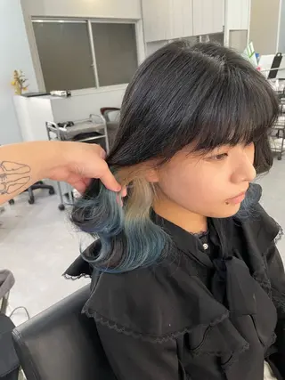 セミロング カラー ヘアアレンジ Cielro【 シェイロ 】所属・Cielro/ダブル カラー/西田咲希のヘアスタイル