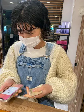 ショート カラー パーマ パーマ指名No1 /namiのヘアスタイル