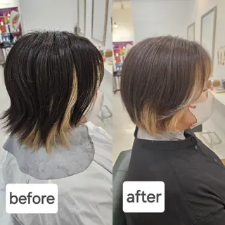 ショート 林慶吾/ショートボブ /デザインカラーのヘアスタイル