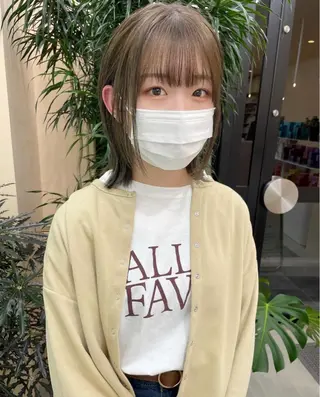 ミディアム スパイキーショート パーマ　具志堅　太志のヘアスタイル