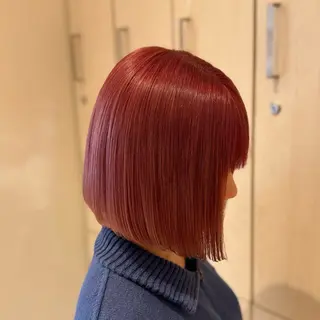 ミディアム ハイトーンカラー 髪質改善カラーノトのヘアスタイル