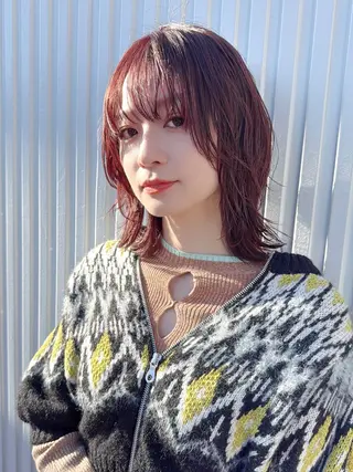 ミディアム ボブ・レイヤー・縮毛 /内藤康太のヘアスタイル