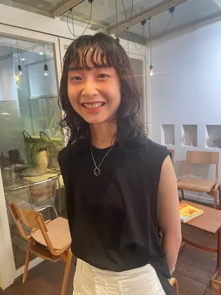 ミディアム パーマ 🪽艶感× hair |kazaneのヘアスタイル