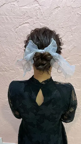 ミディアム カラー ヘアアレンジ 松永 梨央のヘアスタイル