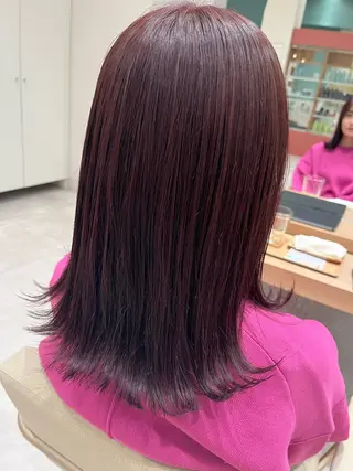 ミディアム カラー 桑原 りゆのヘアスタイル