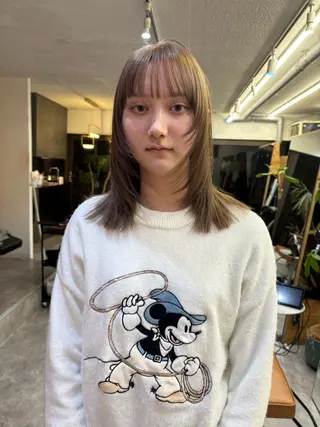 ミディアム カラー sakura🌸 レイヤー/韓国ヘアのヘアスタイル