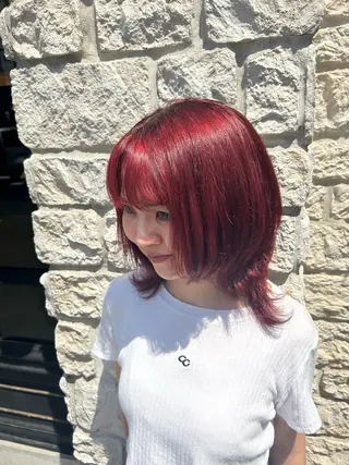 カラー Mei /オリーブ カラー/アレンジのヘアスタイル