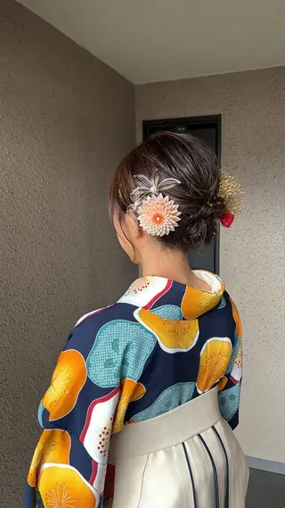 ミディアム ヘアアレンジ chouette/ 根本優希のヘアスタイル