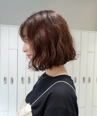 パーマ ばんちなつ / ボブレイヤー💫のヘアスタイル