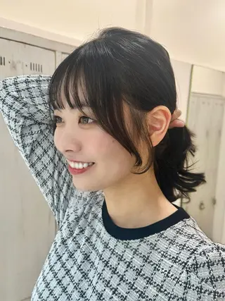 ミディアム カラー パーマ ヘアアレンジ CHIHIRO🤍 色っぽ韓国ヘアのヘアスタイル