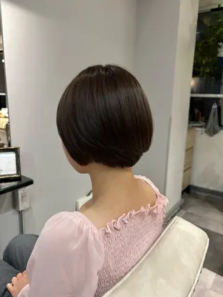 ショート 🎀暖色カラー／ボブ 🎀MOMONAのヘアスタイル