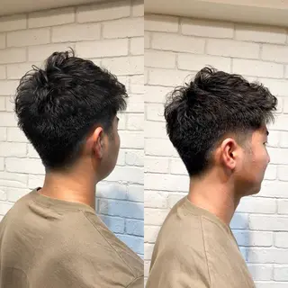 ショート パーマ メンズ 柏/春日竜次 /髪質改善縮毛矯正のヘアスタイル