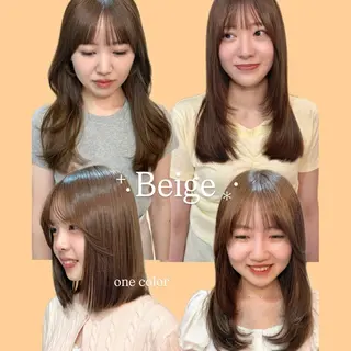 ミディアム 似合わせ/透明感 /レイヤー/りほ🤍のヘアスタイル