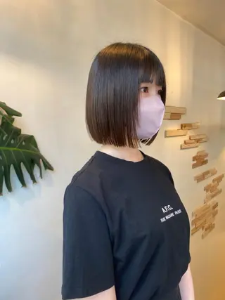 ショート カラー ヘアアレンジ ナカジ🌸ロブ/ボブ /前髪🌸のヘアスタイル