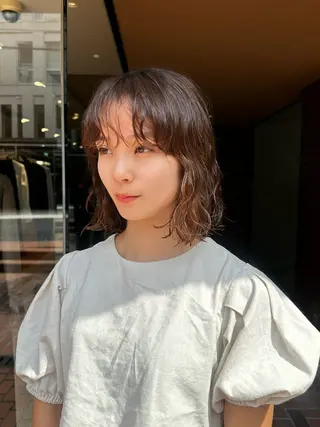 ミディアム カラー パーマ NORA表参道 NATSUMIのヘアスタイル