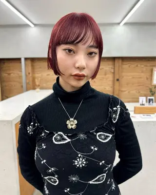 ショート カラー ブリーチ/似合わせ Kaito🦕/栄のヘアスタイル