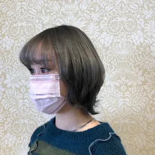 ショート カラー 🐠寒色系×パーマ 櫻井　麿偉🐏のヘアスタイル